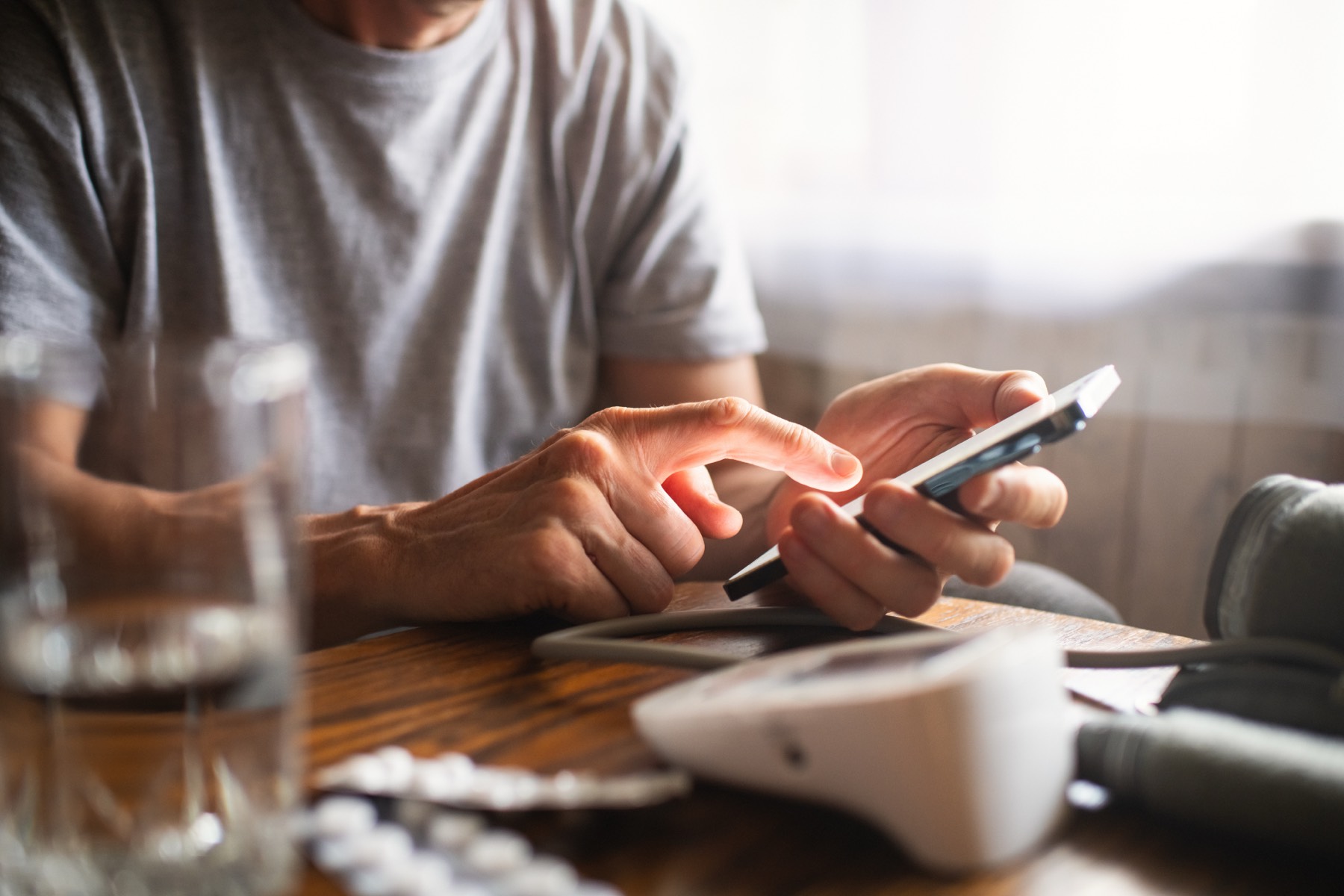 Person learning about their health online